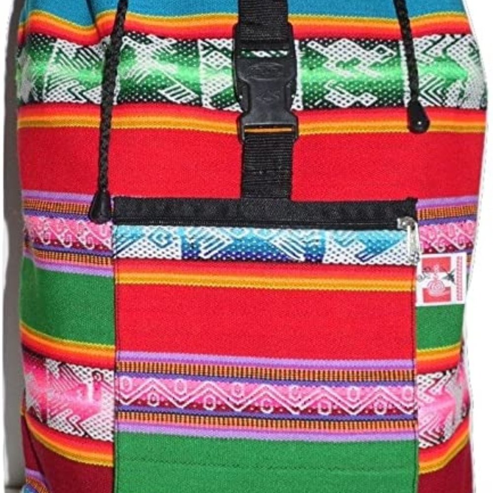 Handmade Multicolor Backpack with Traditional Peru